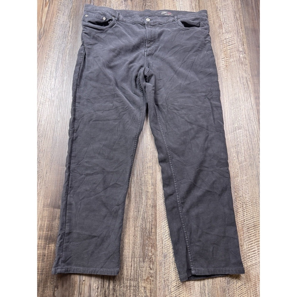 Faherty Men's Stretch Terry 5-Pocket Grey Pants men 42x29 Washed Faded